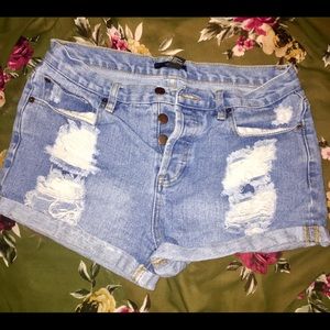 Distressed Jean Shorts